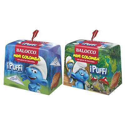 BALOCCO MINI COLOMBA PUFFI GOCCE CIOCCOLATO GR.100
