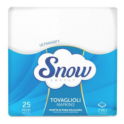 SNOW TOVAGLIOLI 2V 25PZ 33X33BIANCHI PUNTA A PUNTA