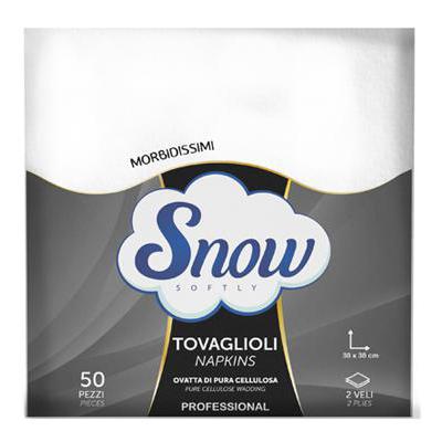 SNOW TOVAGLIOLI 2V 50PZ 38X38BIANCHI MORBIDISSIMI