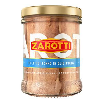 ZAROTTI FILETTI TONNO VASO VETRO OLIO OLIVA GR.200