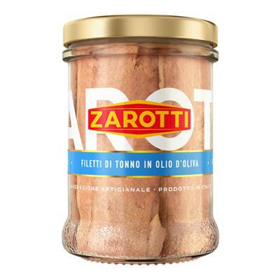 ZAROTTI FILETTI TONNO VASO VETRO IN OLIO D'OLIVA  GR.300