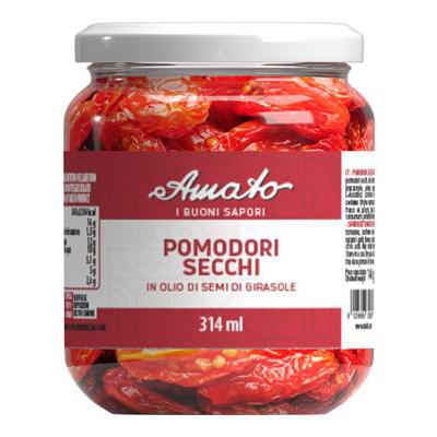 AMATO BS POMODORI SECCHI OLIOSEMI GIRASOLE ML.14 VASO VETRO