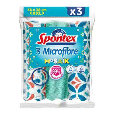 SPONTEX MOSAIK MICROFIBRE X3PANNI