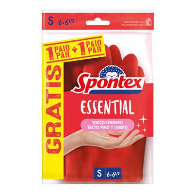 SPONTEX GUANTI ESSENTIAL PICCOLI 1+1 PZ