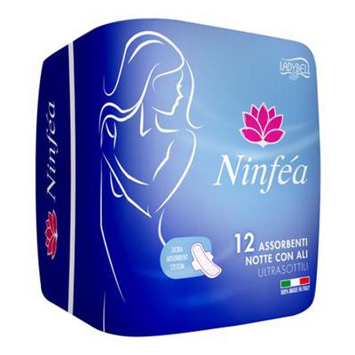 NINFEA ASSORBENTI NOTTE CON ALI X 12 ULTRA SOTTILI