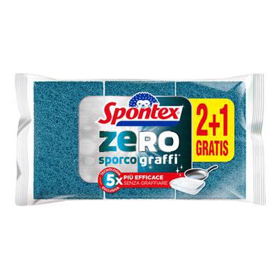 SPONTEX SPUGNA ABRASIVA ZERO 2+1 PZ