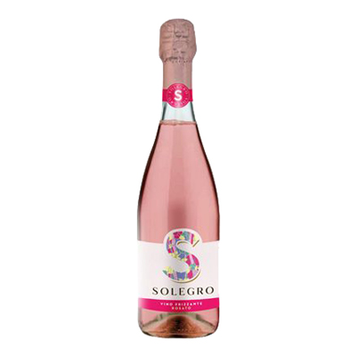 SOLEGRO VINO FRIZZANTE ROSATO10,5CL.75 RUBICONE