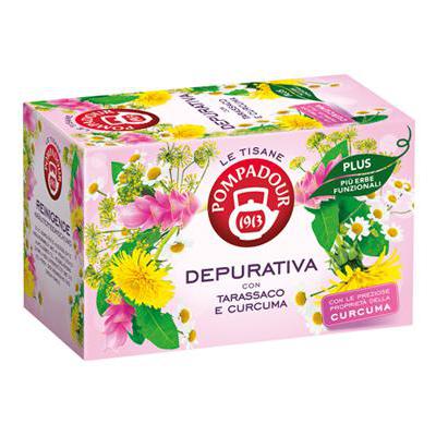 POMPADOUR TISANA DEPURATIVA TARASSACO E CURCUMA   18 FILTRI