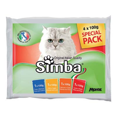 SIMBA GATTO MULTIPACK BUSTE GR.400X4