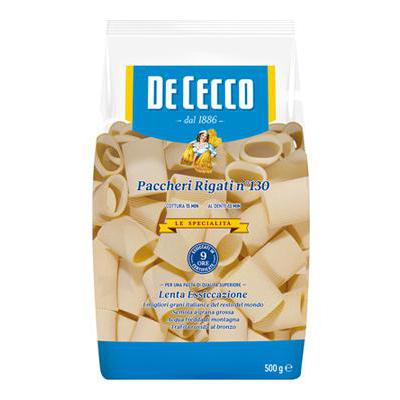 DE CECCO SPECIALITA PACCHERI RIGATI GR.500 N.130