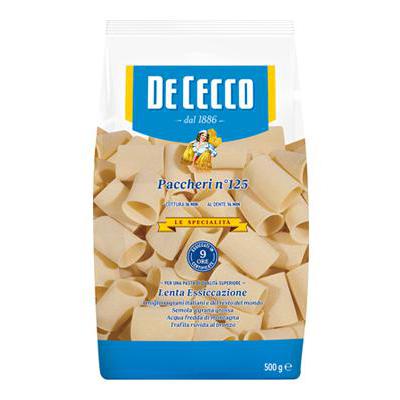 DE CECCO SPECIALITA PACCHERI GR.500 N.125