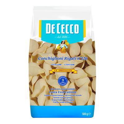 DE CECCO SPECIALITÀ CONCHIGLIONI RIG.GR.500 N.126