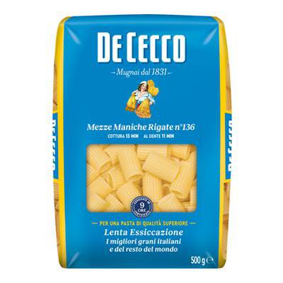 DE CECCO GR.500 MEZZE MANICHERIGATE NR.136