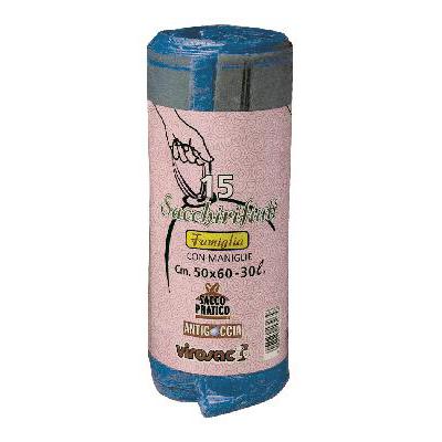 VIROSAC SACCO PRATICO AZZURROCON MANIGLIE PEZZI  15 50X60.