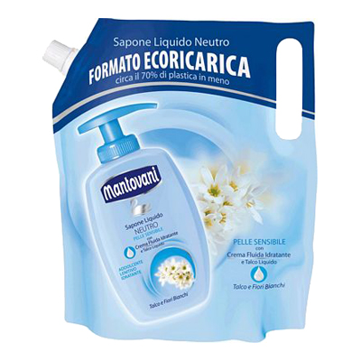 MANTOVANI SAPONE LIQUIDO TALCO/FIORI BIANCHI ML750