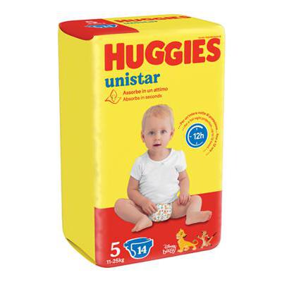 HUGGIES UNISTAR JUNIOR TG.5 14/15 PZ KG.11-25