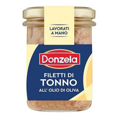 DONZELA FILETTI DI TONNO ALL'OLIO D'OLIVA GR.180  VASO DI VE