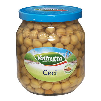 VALFRUTTA CECI GR.580 VETRO