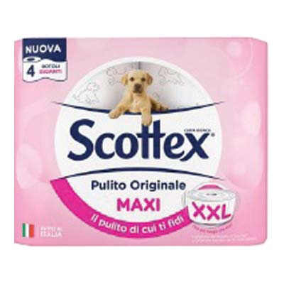 SCOTTEX CARTA IGIENICA PULITOORIGINALE MAXI X4