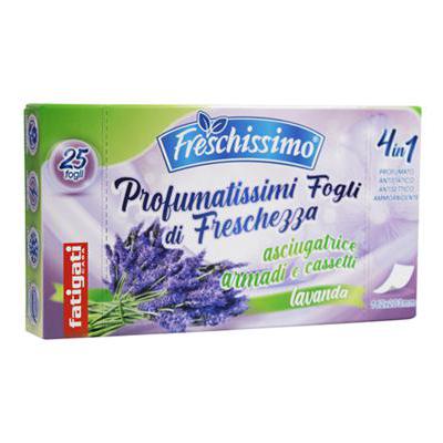 PROFUMATORE FOGLI LAVANDA 25PZASCIUGATRICE/CASSETTI