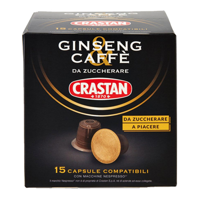 CRASTAN GINSENG&CAFF 15 CAPSSENZA ZUCCHERO      COMPATIBIL