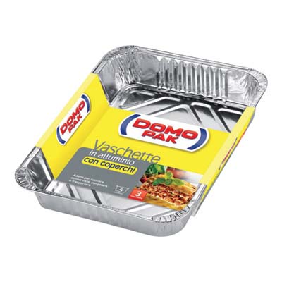 DOMOPAK CONTENITORE ALLUMINIO4 PORZIONI R75