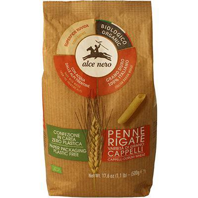 ALCENERO PENNE RIGATE BIO GR500 SEMOLA SENATORE CAPPELLI