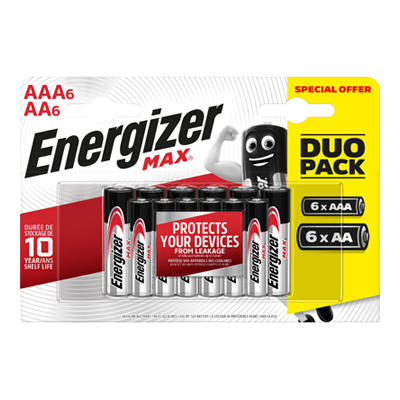 ENERGIZER MAX ALK.6AA+6AAA BP12