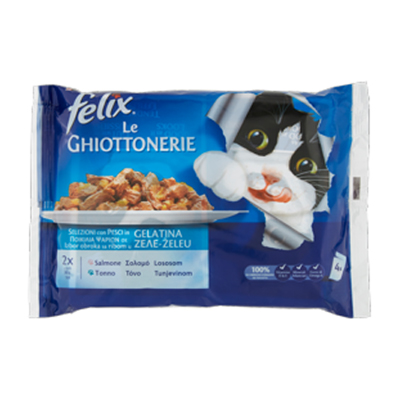 FELIX GHIOTTONERIE SALMONE&TONNO GR.85X4