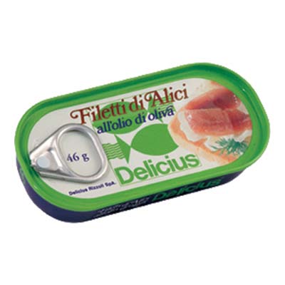 DELICIUS FILETTI ALICI TESI GR.46 OLIO OLIVA