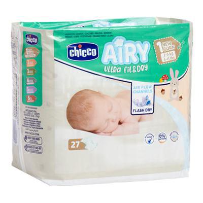CHICCO AIRY ULTRA FIT & DRY NEW BORN 27 PZ