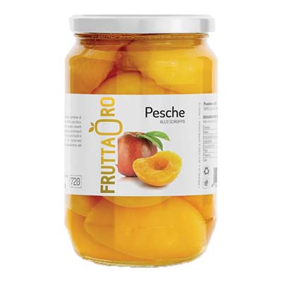 FRUTTA ORO PESCHE SCIROPPATE ML.680 VETRO