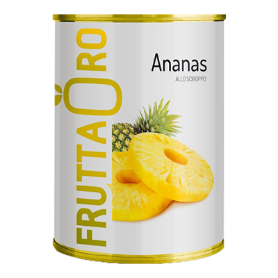 FRUTTA ORO ANANAS SCIROPPATA ML.580 LATTA E.OPEN