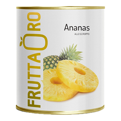 FRUTTA ORO ANANAS SCIROPPATA ML.850 LATTA E.OPEN