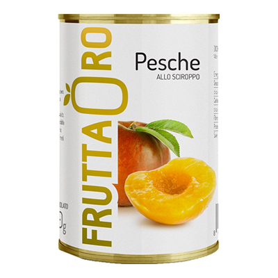 FRUTTA ORO PESCHE SCIROPPATE ML.425 LATTA