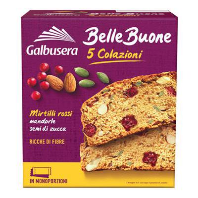 GALBUSERA GR.200 FETTE BISCOTTATE MIRTILLI ROSSI   MANDORLE