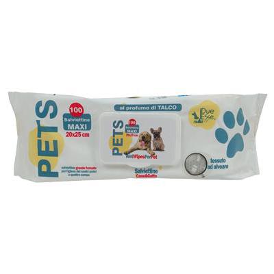 SALVIETTE DETERGENTI CANE/GATTO PROFUMO TALCO X100 PEZZI