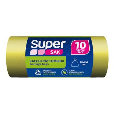 SUPERSAK SACCHI RIFIUTTI RACCOLTA DIFFERENZIATA    GIALLO CM