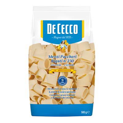 DE CECCO SPECIALITA' MEZZI PACCHERI RIG.N230 GR500