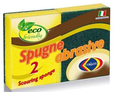 CORAZZI SPUGNE ABRASIVE ECO FRIENDLY X 2 PEZZI