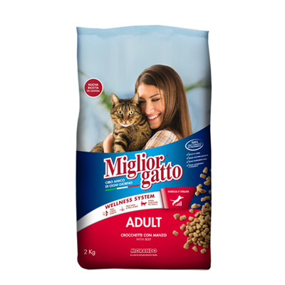 MIGLIOR GATTO CROCCANTINI KG.2MANZO