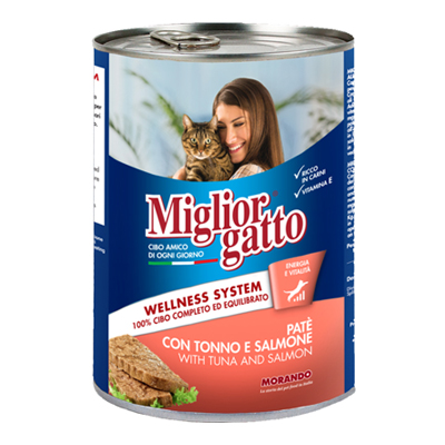 MIGLIOR GATTO PATE'GR.400 TONNO/SALMONE