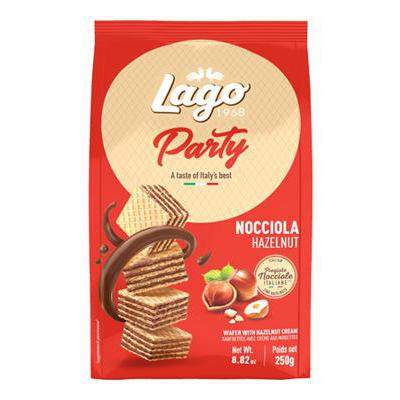 LAGO WAFER PARTY NOCCIOLA GR.250 QUADRETTI