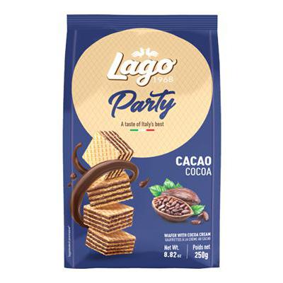 LAGO WAFER PARTY CACAO GR.250QUADRETTI