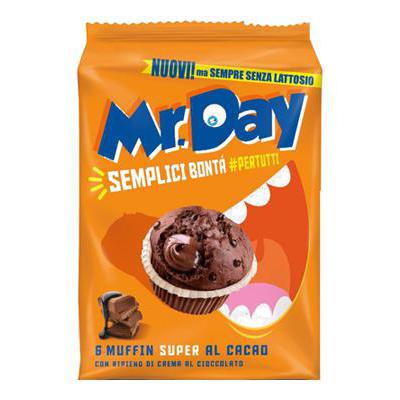 MR DAY MUFFIN CIOCCOLATO X 6 SENZA LATTOSIO GR.300