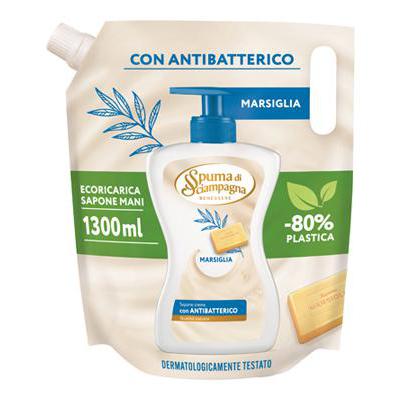SPUMA SCIAMPAGNA ECORICARICA SAPONE MANI MARSIGLIA LT.1,3