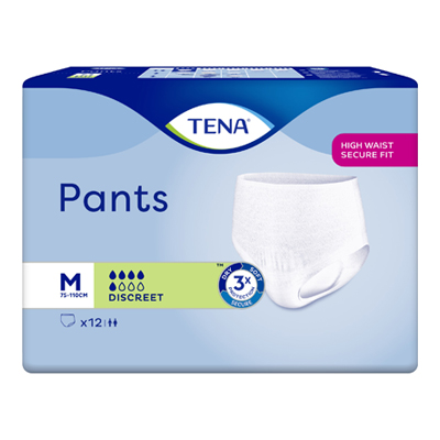 TENA PANTS DISCREET MEDIUM X12