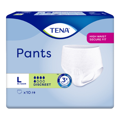 TENA PANTS DISCREET LARGE X 10