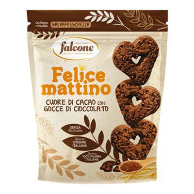FALCONE CUORI CACAO CON GOCCEDI CIOCCOLATO GR.500