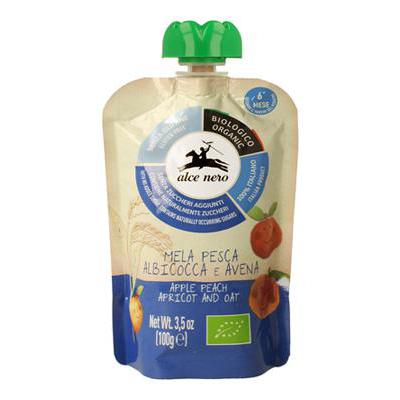 ALCENERO PUREA MELA/PESCA/ALBICOCCA/AVENA BIO GR.100